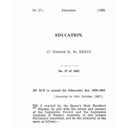 Education Act Amendment Act 1962
